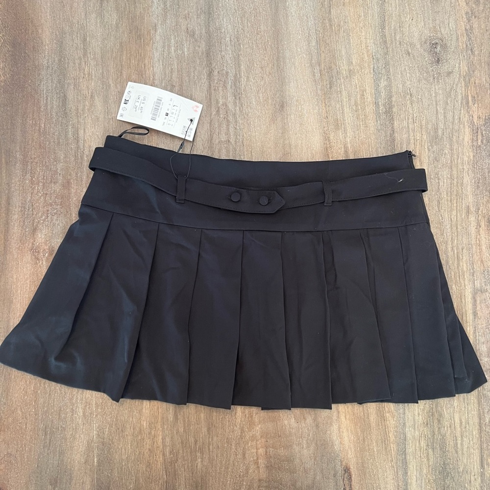 Zara Black Pleated Skort